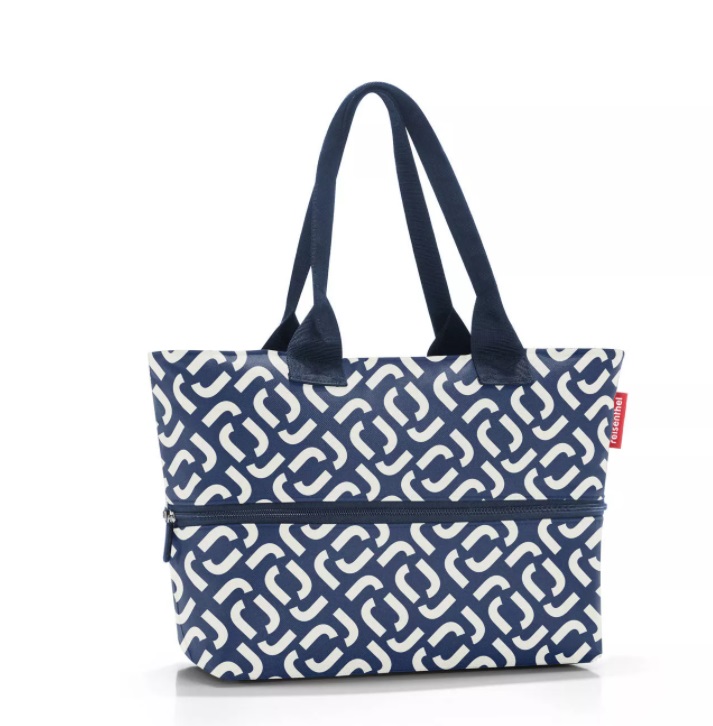 Levně Elegantní nákupní kabelka na zip Reisenthel shopper e1 signature navy RJ4073