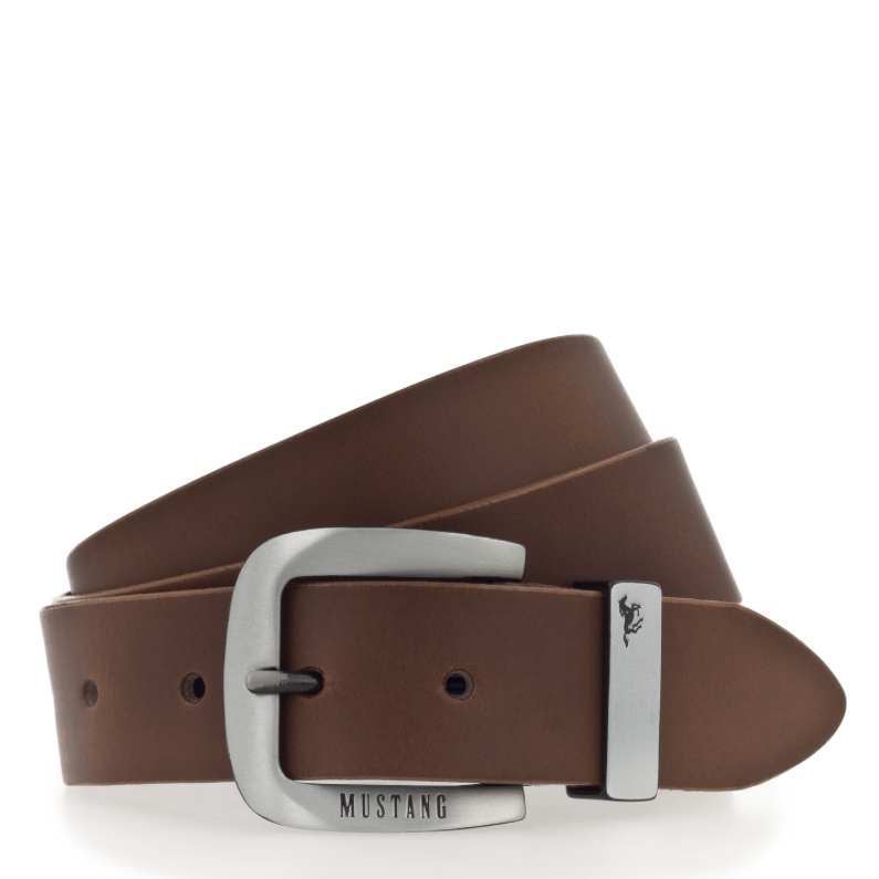 Levně Mustang pánský kožený pásek 35 mm MG2103L15-0660 hnědý 100 cm