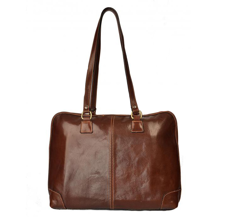 Levně Giglio leather dámská pracovní taška 309 hnědá