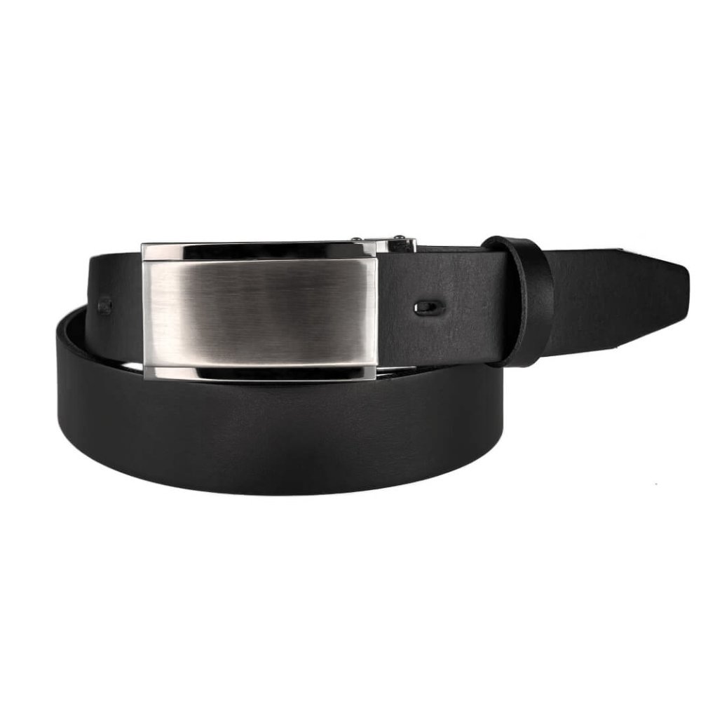 Penny Belts Pánský kožený pásek černý společenský 35-020-4PS-60 115 cm