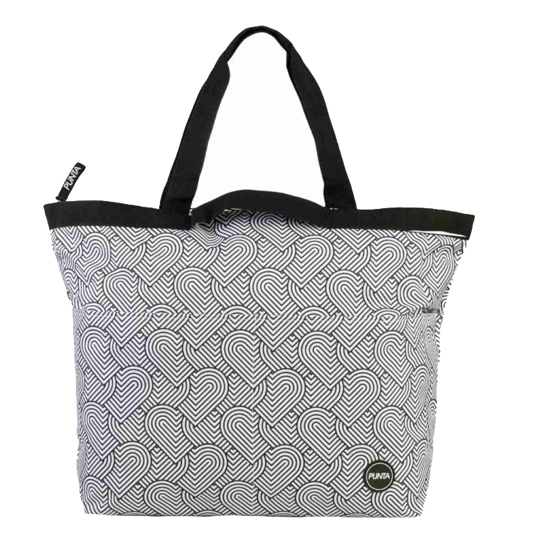 Plážová taška PUNTA BIG XXL 10499-0120 bílo/černá