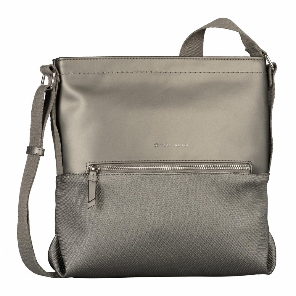 TOM TAILOR Erin Cross Bag M – dámská crossbody kabelka metalická šedá