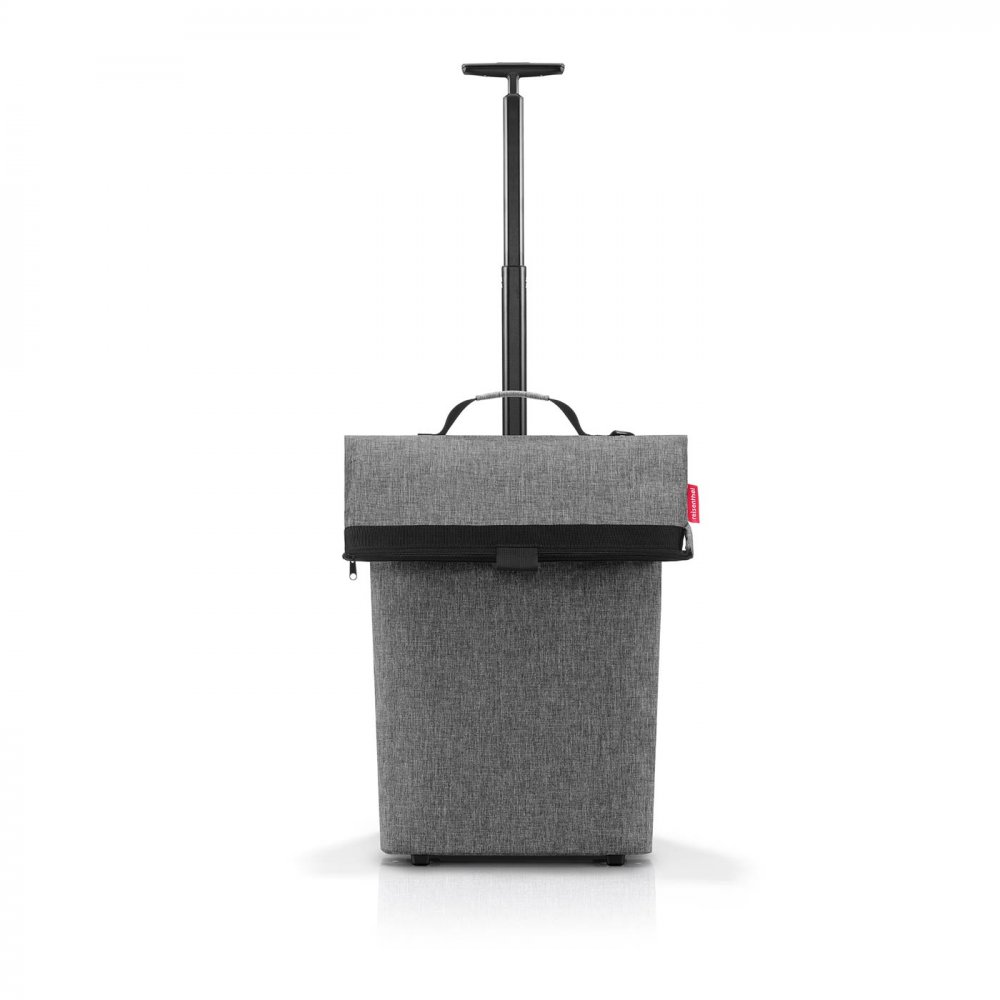 Levně Moderní nákupní taška na kolečkách Trolley M twist silver NT7052