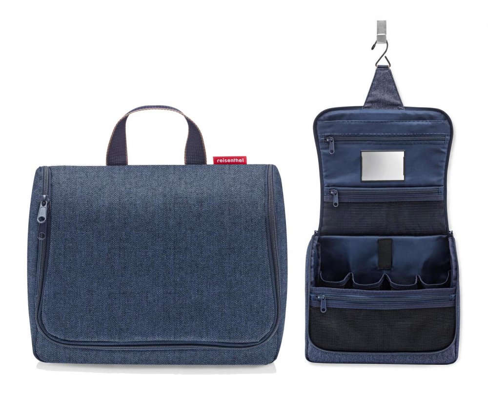 Velká kosmetická taška Reisenthel toiletbag XL herringbone dark blue WO4113
