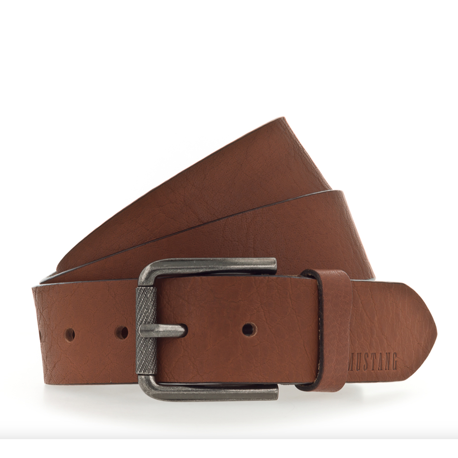 Levně Kožený pásek MUSTANG MG2053R27-0645 světle hnědý cognac 100 cm