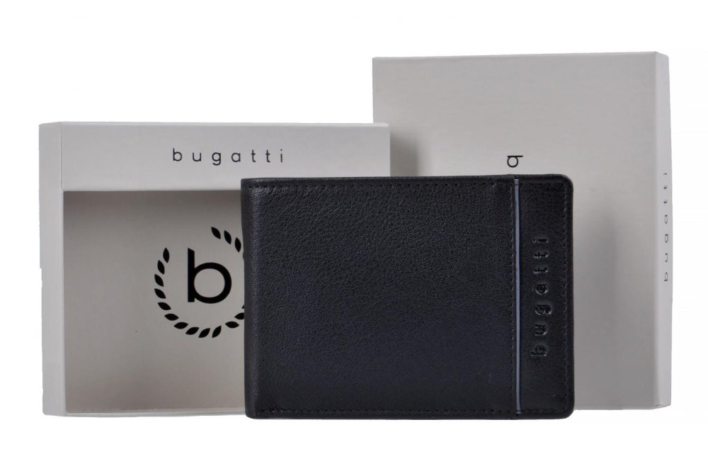 Pánská kožená peněženka Bugatti BANDA černá 49133201