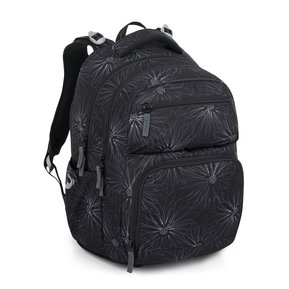 Školní dvoukomorový batoh pro holky  ZIPSTER 25 A – šedý