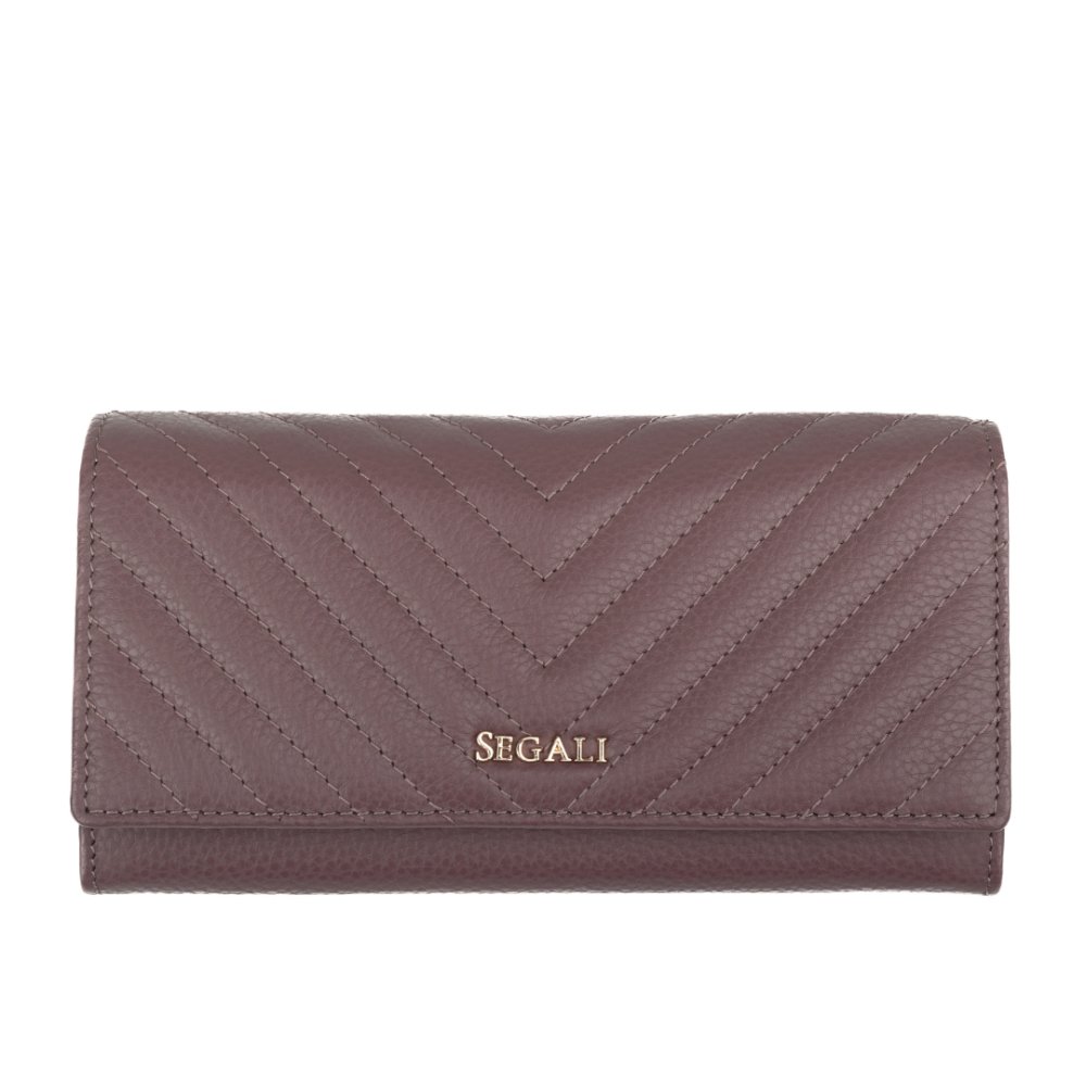 Levně Segali Dámská peněženka kožená SEGALI 50511 dark taupe